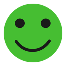 Green happy face
